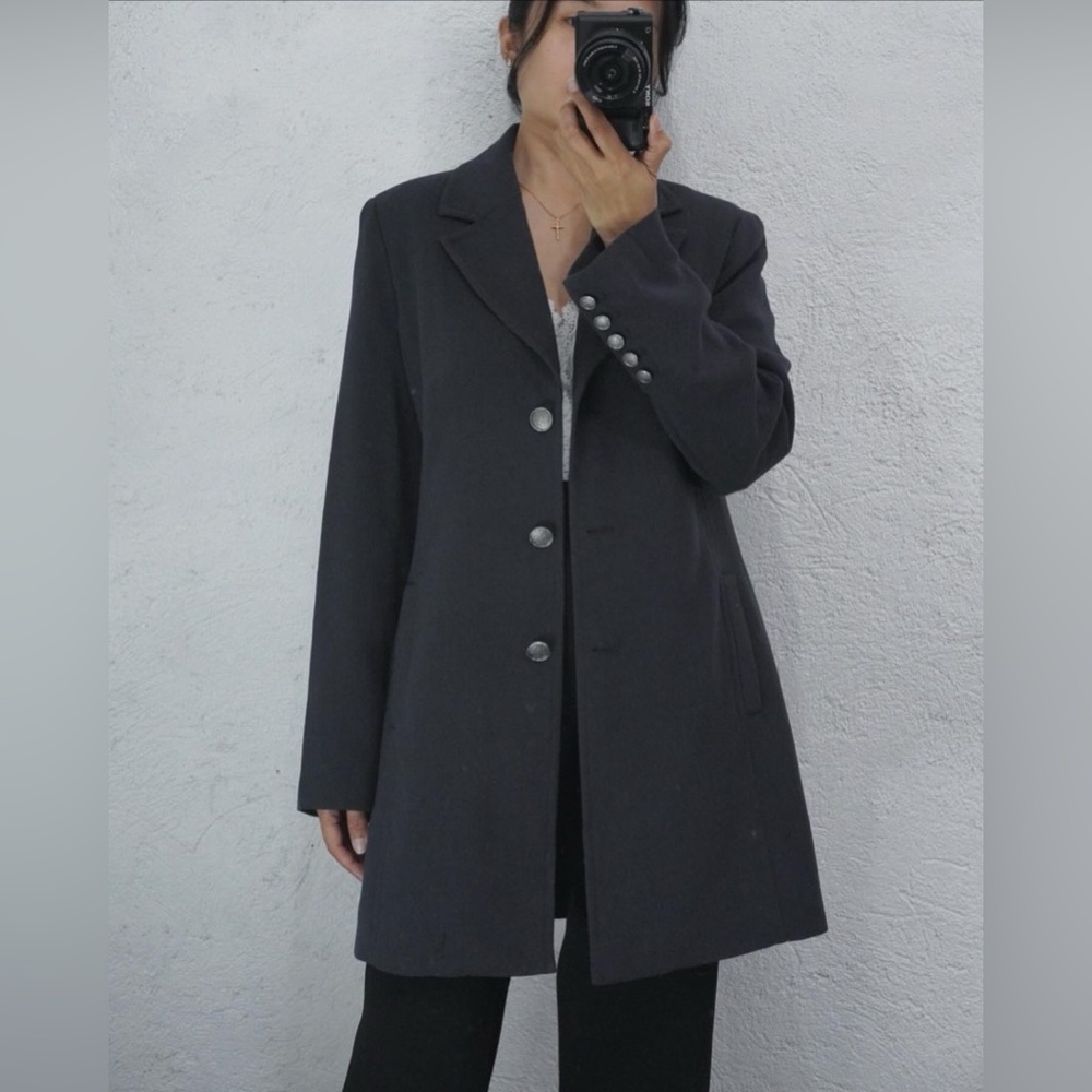 Brand New! Cabi Military style pea coat 384 carbon dark gray size 8